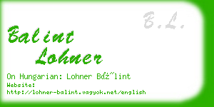 balint lohner business card
